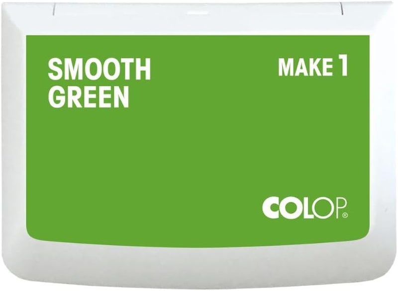 Colop Make Series, Ink Stamp Pads, with Non-Toxic Premium Ink, Water-Based Acid-Free (Smooth Green, Make 1-1-15/16" x 3-1/2") - Image 1